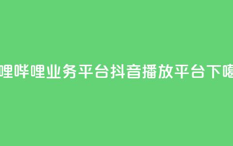 哔哩哔哩业务平台 - 抖音播放平台 第1张 哔哩哔哩业务平台 - 抖音播放平台 第1张