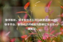 快手粉丝，快手粉丝怎么可以快速达到5000粉，快手平台，粉丝经济的崛起与影响亿乐社区SUP货源站