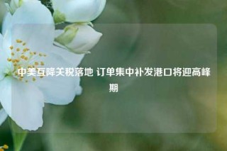 中美互降关税落地 订单集中补发港口将迎高峰期