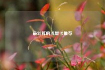 最划算的流量卡推荐