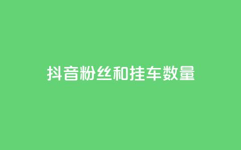 抖音粉丝和挂车数量 - 重写后的标题可以是“抖音用户数量与视频播放次数”!  第1张