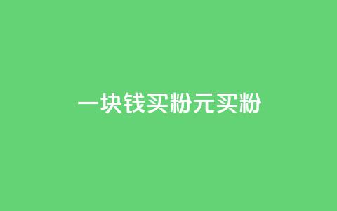 一块钱买1000粉(1元买1000粉)  第1张 一块钱买1000粉(1元买1000粉)  第1张