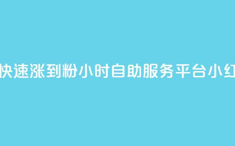 抖音如何快速涨到1000粉 - 24小时自助服务平台小红书  第1张 抖音如何快速涨到1000粉 - 24小时自助服务平台小红书  第1张