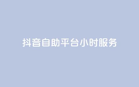 抖音自助平台24小时服务  第1张