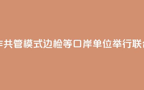探索创新协作共管模式:边检等口岸单位举行联合巡航  第1张 探索创新协作共管模式:边检等口岸单位举行联合巡航  第1张