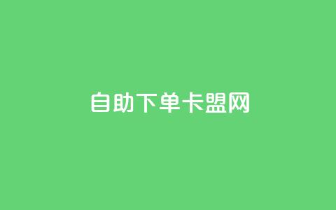 自助下单卡盟网 - 自助订购卡盟服务	，便捷高效的网络平台！  第1张