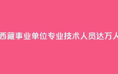 西藏事业单位专业技术人员达11.6万人  第1张 西藏事业单位专业技术人员达11.6万人  第1张