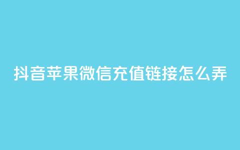 抖音苹果微信充值链接怎么弄,自助商城抖音 - 拼多多无限刀软件 拼多多自己莫名其妙下单  第1张