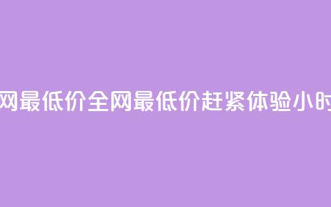 Ks24小时自助下单全网最低价 - 全网最低价，赶紧体验KS24小时自助下单！!  第1张