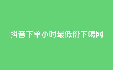 抖音下单24小时最低价  第1张 抖音下单24小时最低价  第1张