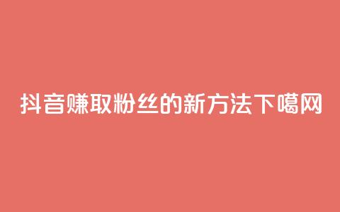 抖音赚取粉丝的新方法  第1张