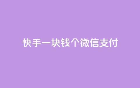 快手一块钱100个微信支付,抖音免费10000播放量 - 快手100个秒到张 ks自助下单商城  第1张