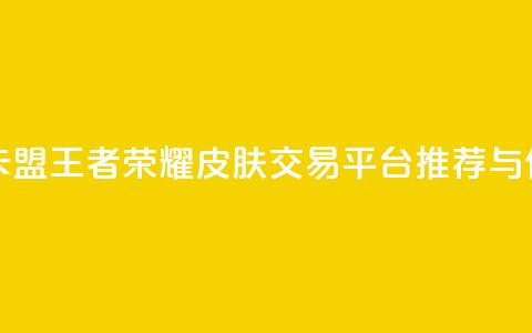 王者荣耀皮肤卡盟 - 王者荣耀皮肤交易平台推荐与使用指南！  第1张