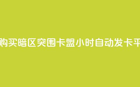 qq空间访客购买 - 暗区突围卡盟24小时自动发卡平台  第1张 qq空间访客购买 - 暗区突围卡盟24小时自动发卡平台  第1张
