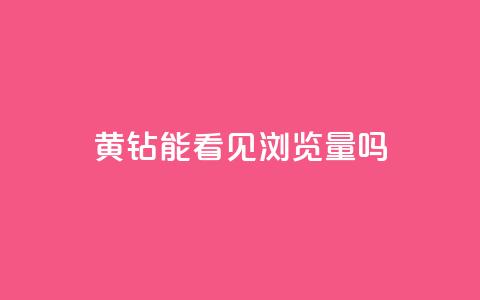 qq黄钻能看见浏览量吗 - qq黄钻是否会影响浏览量的问题解析!  第1张 qq黄钻能看见浏览量吗 - qq黄钻是否会影响浏览量的问题解析!  第1张