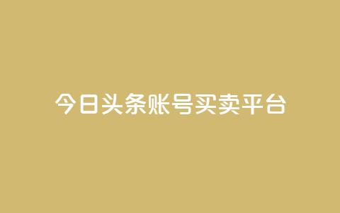 今日头条账号买卖平台 - 今日头条账号交易平台解析与实操指南。  第1张
