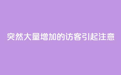 突然大量增加的QQ访客引起注意  第1张 突然大量增加的QQ访客引起注意  第1张