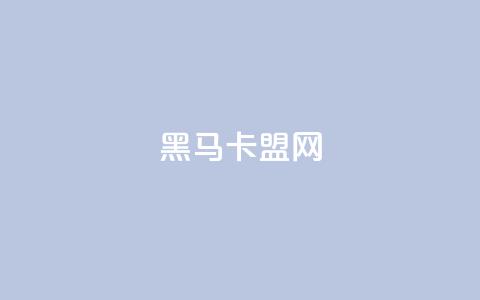 黑马卡盟网,168卡盟网 - ks双击业务24小时 qq业务卡盟网站  第1张