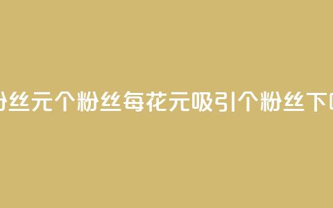 ks涨粉丝1元1000个粉丝(每花1元，吸引1000个ks粉丝)  第1张