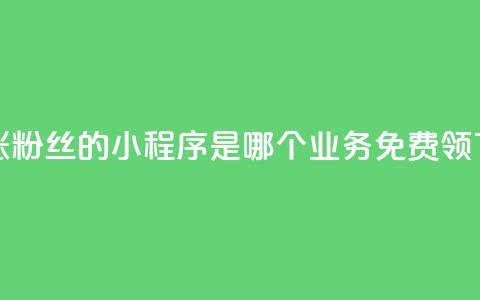 快手涨粉丝的小程序是哪个 - ks业务免费领  第1张 快手涨粉丝的小程序是哪个 - ks业务免费领  第1张