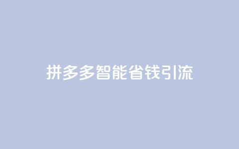 拼多多智能省钱引流  第1张 拼多多智能省钱引流  第1张