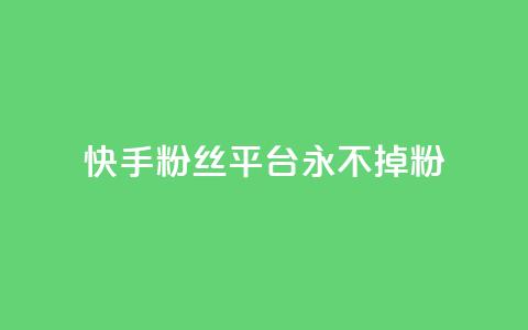 快手粉丝平台+永不掉粉,刷粉每天都掉粉正常吗 - 抖音涨一个粉丝几块钱 qq空间人气精灵手机版下载  第1张