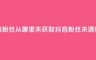抖音粉丝从哪里来获取(抖音粉丝来源解析)