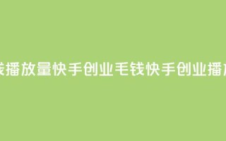 1毛钱10000播放量快手创业(1毛钱快手创业10000播放量)