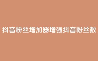 抖音粉丝增加器(增强抖音粉丝数)