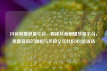 抖音刷播放量平台，揭秘抖音刷播放量平台，黑幕背后的真相与风险亿乐社区SUP货源站