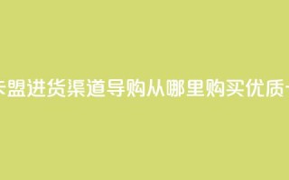 卡盟进货渠道 - 卡盟进货渠道导购:从哪里购买优质卡盟商品?~