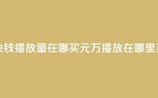 1块钱1w播放量在哪买(1元1万播放在哪里买?)