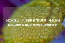 小红书粉丝，小红书粉丝可以买吗，小红书的魅力与粉丝故事亿乐社区低价自营货源站