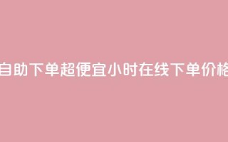 24小时自助下单超便宜(24小时在线下单，价格超低)