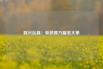 群兴玩具：斩获算力服务大单