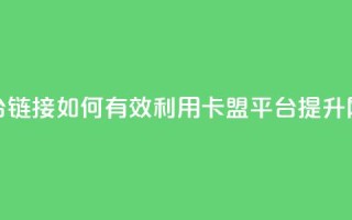 卡盟平台链接:如何有效利用卡盟平台提升网站流量