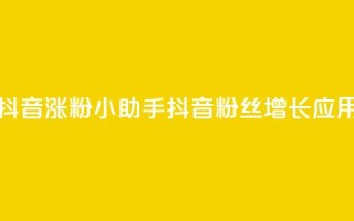 抖音涨粉小助手app(抖音粉丝增长应用)
