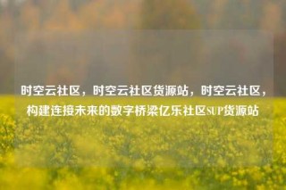 时空云社区，时空云社区货源站，时空云社区，构建连接未来的数字桥梁亿乐社区SUP货源站