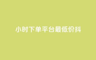 24小时下单平台最低价抖,dy业务自动下单网站 - 快手人气自助网站 - 王者荣耀主页赞自助平台