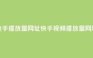 快手播放量网址(快手视频播放量网址)