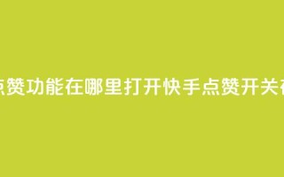 快手点赞功能在哪里打开(快手点赞开关在哪打？)