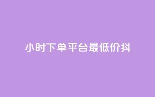 24小时下单平台最低价抖,dy低价业务平台 - ks双击服务 - ks自助下单服务平台秒到帐