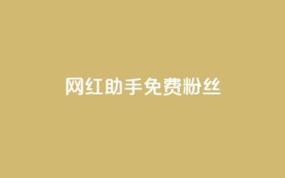网红助手免费粉丝 - 网红助手助你免费获取更多粉丝技巧!
