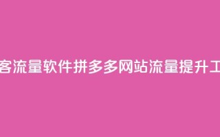 拼多多访客流量软件 - 拼多多网站流量提升工具。