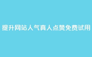 提升网站人气,ks真人点赞免费试用 - 免费试用ks点赞提升网站人气