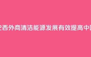 请回答:中国2035丨巴西外商:清洁能源发展有效提高中国人民生活质量