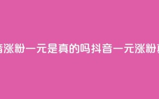 抖音涨粉一元是真的吗(抖音一元涨粉真假)