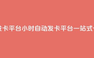 卡盟24小时自动发卡平台 - 24小时自动发卡平台:一站式卡盟服务。