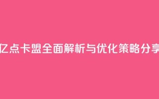 亿点卡盟:全面解析与优化策略分享