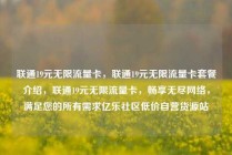 联通19元无限流量卡,联通19元无限流量卡套餐介绍,联通19元无限流量卡,畅享无尽网络,满足您的所有需求亿乐社区低价自营货源站
